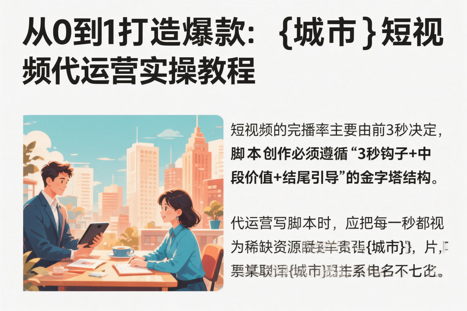 从0到1打造爆款：甘肃短视频代运营实操教程