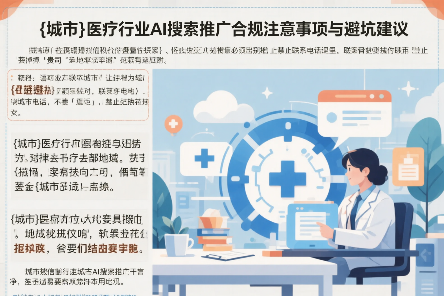 甘肃医疗行业AI搜索推广合规注意事项与避坑建议
