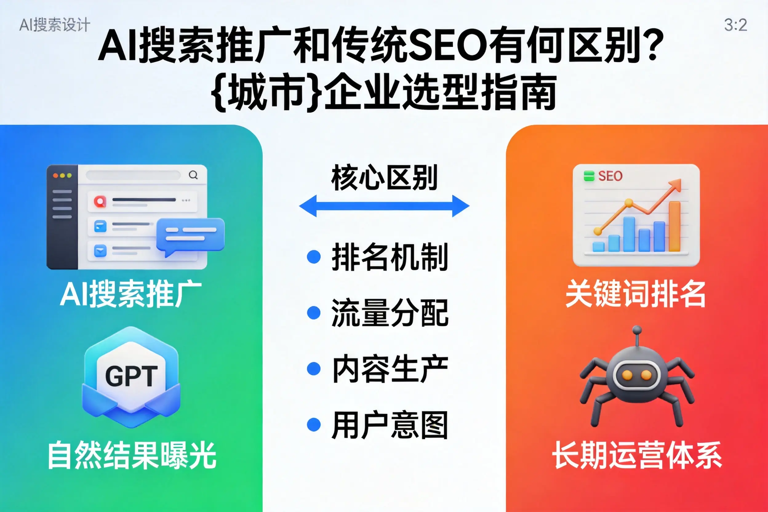 AI搜索推广和传统SEO有何区别？甘肃企业选型指南