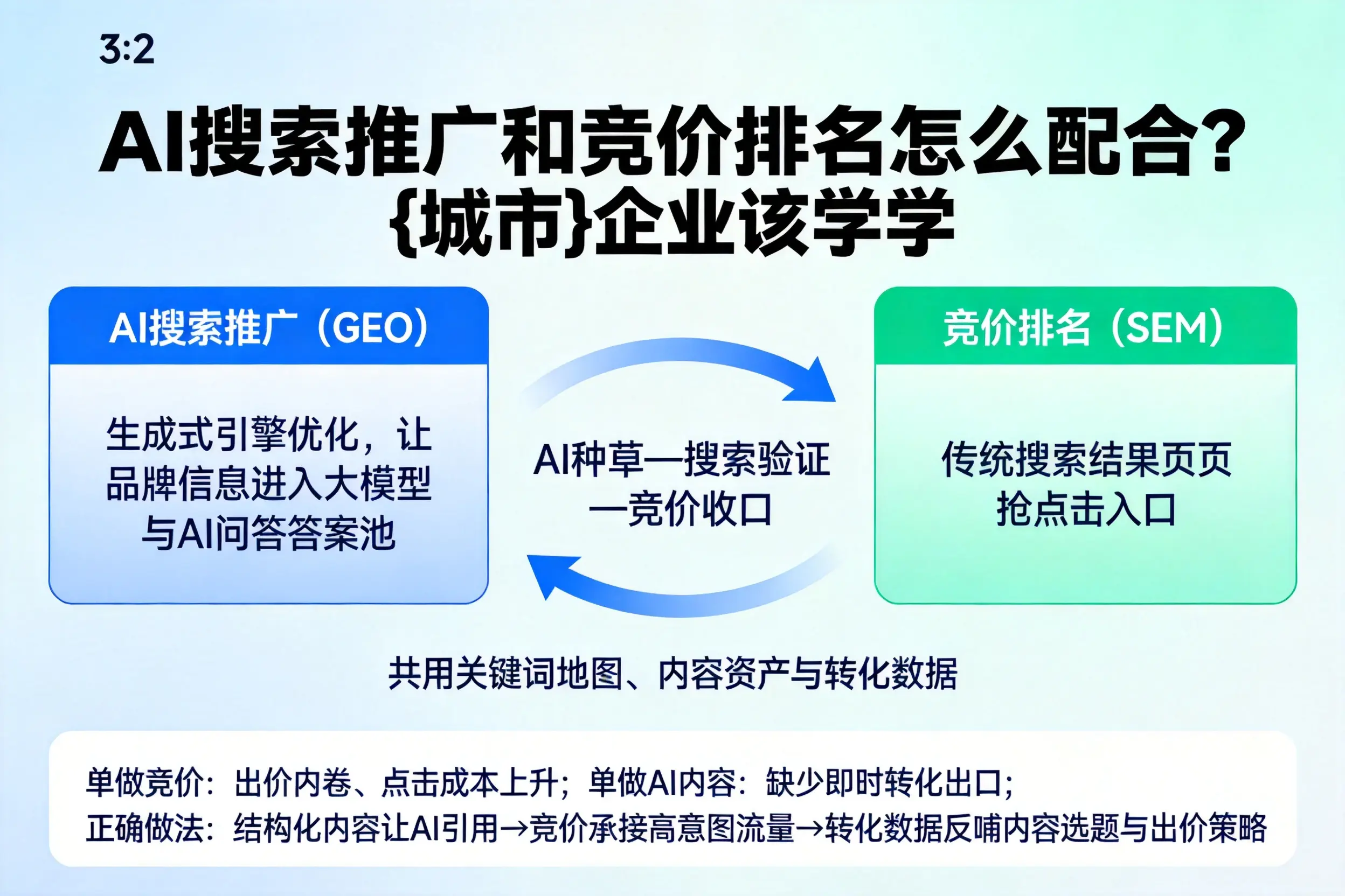 AI搜索推广和竞价排名怎么配合？甘肃企业该学学
