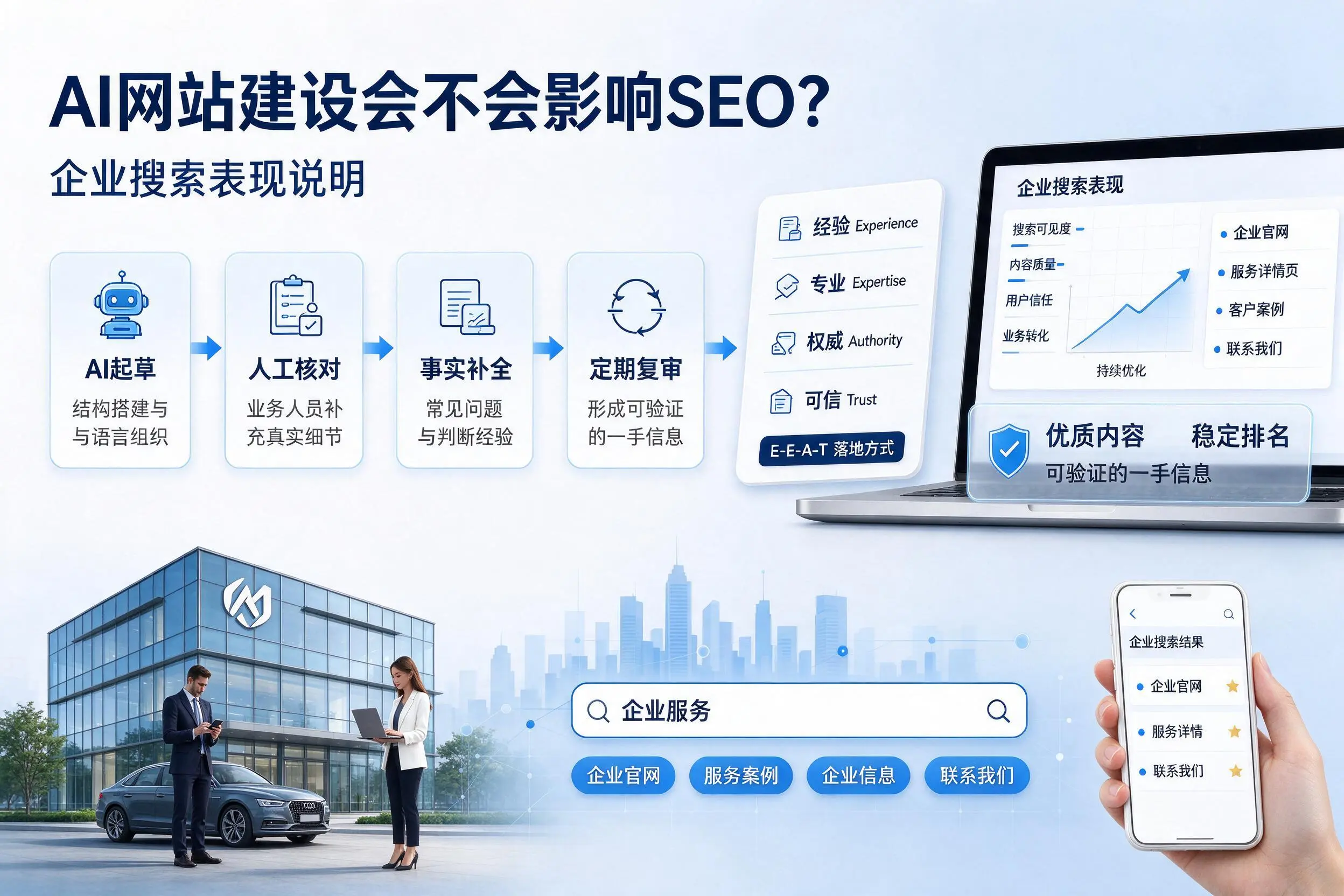 AI网站建设会不会影响SEO？甘肃企业搜索表现说明