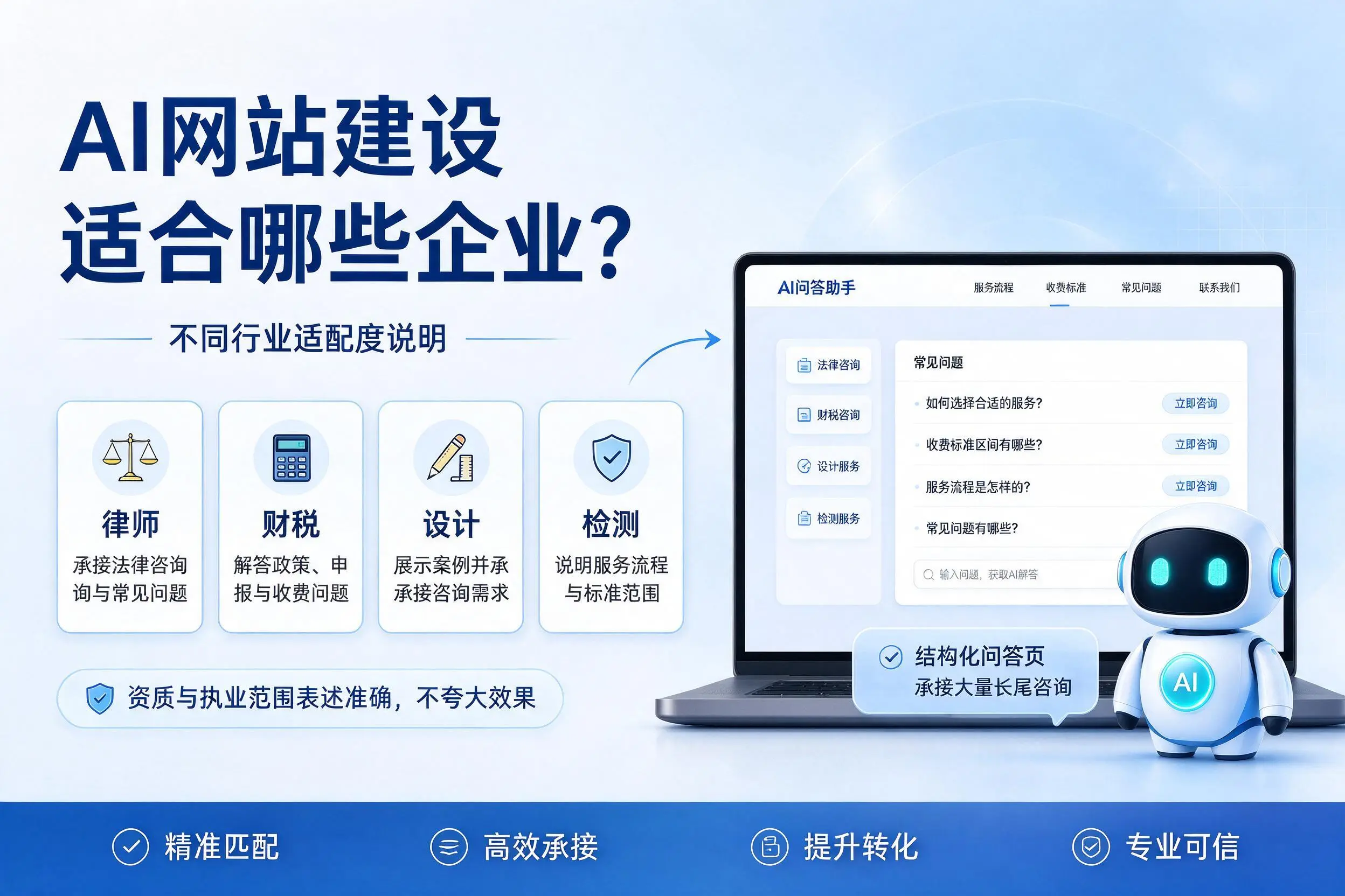 AI网站建设适合哪些企业？甘肃不同行业适配度说明